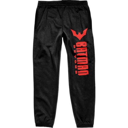 Batman Beyond Red Title Men s Black Graphic Sleep Pajama Pants Target