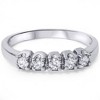 Pompeii3 1/4ct Diamond Wedding White Gold Guard Stacker Ring - 3 of 4