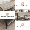 41" Wood Coffee Table with Drawers and Storage Shelf, Rustic Center Table for Living Room - 3 of 4