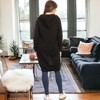 Anna-Kaci Women's Pocket Front Zip Up Long Sleeve Over-Sized Hoodie- X Large,Black - 4 of 4