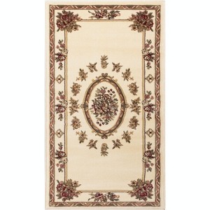 Well Woven Pastoral Medallion French European Floral Formal Traditional Modern Classic Thick Soft Area Rug - 1 of 4