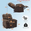 Living Room Manual Recliner Chair,Ergonomic Overstuffed Breathable Fabric Reclining Chair w/ Side Pockets,q235 Steel Frame Lazy Boy Single Sofa - 4 of 4
