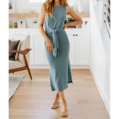 Women's Out on the Town Tie Detail Midi Dress - Shopin in LA