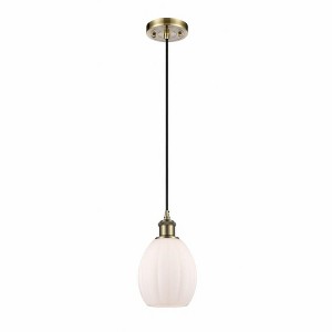 Eaton - 1 Light Cord Hung Mini Pendant In Industrial Style-9.5 Inches Tall and 6 Inches Wide - 1 of 1