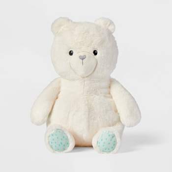 12'' Ivory Bear Stuffed Animal with Heart Shaped Nose - Gigglescape™