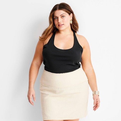Women's 90's Ribbed Tank Top - Future Collective™ With Jenny K. Lopez Black  3x : Target