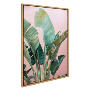 Kate & Laurel All Things Decor 28"x38" Sylvie Tropic Pink Wall Art: Alicia Bock, Framed Canvas - 1 of 4