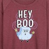 Women's - SpongeBob SquarePants - Hey Boo Lightweight French Terry Wide Neck Long Sleeve Shirt - 2 of 4