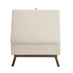 Gulches White Faux Fur Storage Bench - 38.97"L x 17.72"W x 16.54"H, 220-330lbs Capacity, Golden Metal Legs & Wood Frame, Plush Seating for Bedroom - 1 of 4