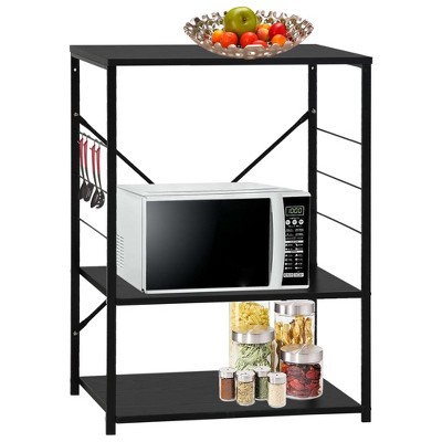 vidaXL Microwave Cabinet Black 23.6 in.x15.6 in.x31.3 in. Engineered Wood