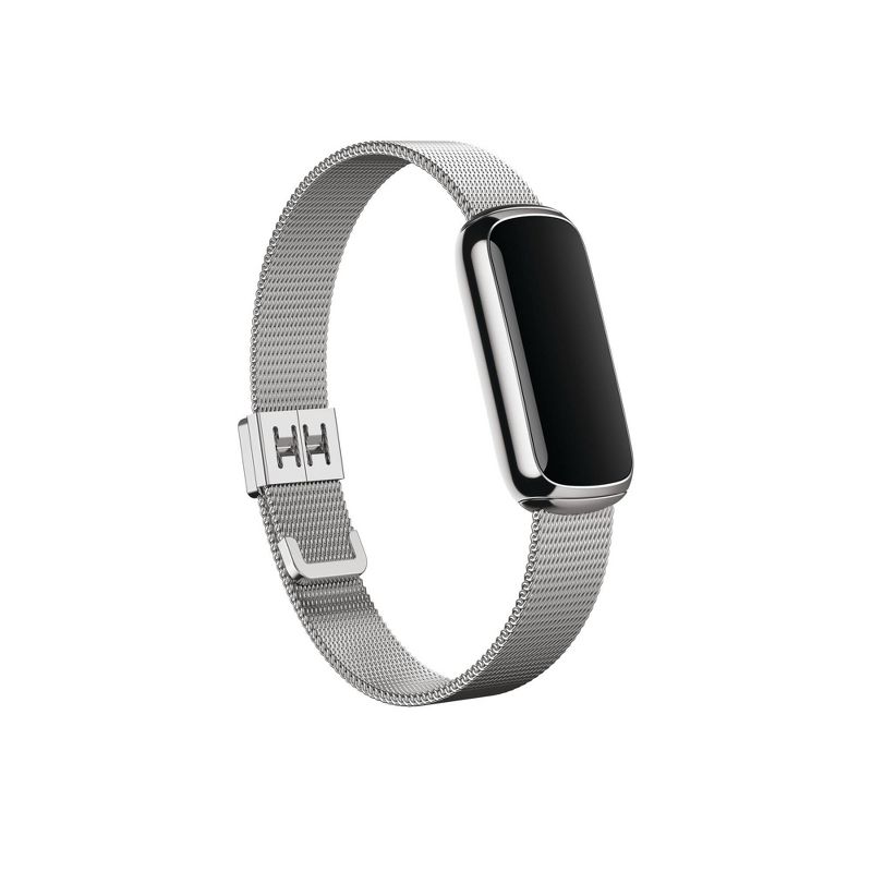 Fitbit Luxe Metal Mesh Band Stainless Steel Band - Platinum, 2 of 5