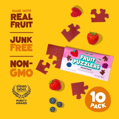 Little Spoon Fruit Kids' Puzzlers Mixed Berry Fruit Snacks Made with Real Fruit - 7.05oz/10ct