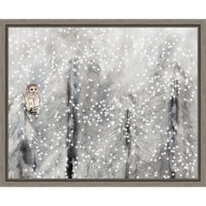 Amanti Art Snowy Habitat II (Owl) by Alicia Ludwig Canvas Wall Art Print Framed 20 x 16-in. - 1 of 4