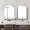 NicBex 24"x36" Arched Recessed Matte Finish Bathroom Storage Cabinet with Mirror,Metal Frame Mirrored Wall Cabinet with Adjustable Shelves - 4 of 4