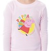 Peppa Pig Girls Pink and Grey Striped Pajamas Shirt and Pant Tight Fit Set Pink - 3 of 3