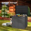 SEVOBAL Deck Boxes 30 Gal Outdoor Storage Deck Box, All-Weather Resistant Patio Deck Storage Box Container, Black, 22.09"*17.09"*20.87" - 2 of 4