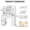 Makeup Vanity Desk - Vanity Desk Dressing Table with Touch Screen Mirror, LED Lights, Charging Station, Storage Cabinet, Drawer for Women Girls - 3 of 4