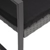 vidaXL Outdoor Patio Dining Set with Comfortable Cushions - 5-Piece, Dark Gray Durable PP Rattan, Sturdy Steel Frame & Flexible Modular Design - 4 of 4