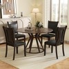 Tangkula Faux Leather Upholstered Dining Chairs Set of 2 w/ Padded Seat Rubber Wood Legs - 3 of 4