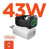 HyperGear® SpeedBoost 43-Watt 3-Port USB Wall Charger with Built-in Apple Watch® Charger in White - 2 of 4