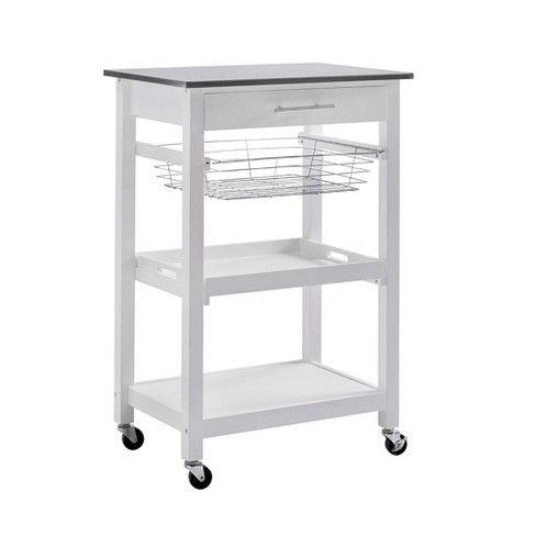 Sj Collection Linden Rolling Kitchen Island Cart Trolley On Wheels