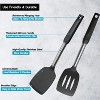 Itopfox Silicone Spatula and Cooking Spoon Set, 5-Pack Non-Stick Kitchen Utensils with Heat Resistant Stainless Steel Handle, Solid & Slotted Spoons - 2 of 4