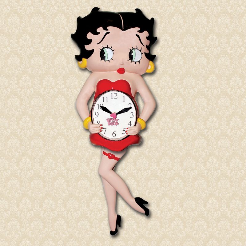 Collections Etc Betty Boop 3D Animated Analog Wall Clock WALL CLOCK White, 2 of 3