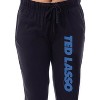Ted Lasso Womens' TV Series Show Title Logo Sleep Jogger Pajama Pants Black - 3 of 4