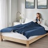 ETL certified 100% polyester Electric Blanket Solid Fleece to Faux-Shearling Heated Blanket - 2 of 4
