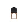Meridian Furniture,Waldorf Black Boucle Fabric Stool - 3 of 4