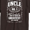 Men's - Instant Message - Uncle Worlds Greatest Short Sleeve Graphic T-Shirt - 2 of 4