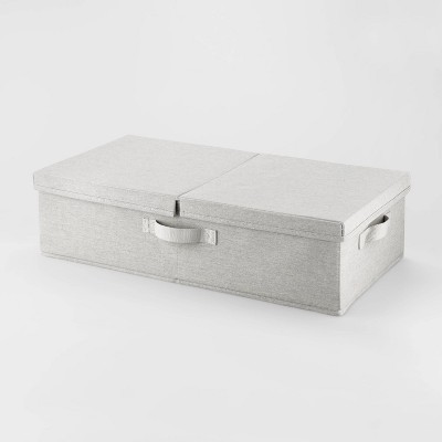 HÅLLBAR Bin with lid, light gray, Lower outer measure depth: 11 7