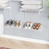 Closet Shelves Wall Mounted Set of 2 Metal Wire Shoe Racks - 2 of 4