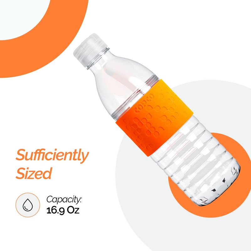 Copco Hydra Water Bottle 16.9 Ounce Non Slip Sleeve BPA Free Tritan Plastic Reusable, 4 of 8