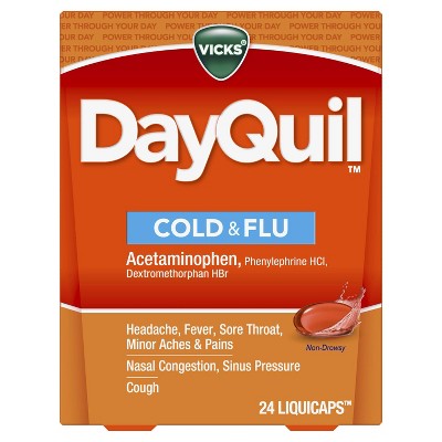 Vicks DayQuil Cold & Flu Multi-Symptom Relief LiquiCaps - 24ct