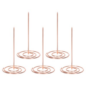 Unique Bargains Metal Bill Fork Pictures Table Number Memo Place Card Holder 5 Pcs - 1 of 4