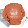 Grand Canyon National Park Two-Toned Circle - Women's Garment Dyed Long Sleeve Graphic T-Shirt - 2 of 4