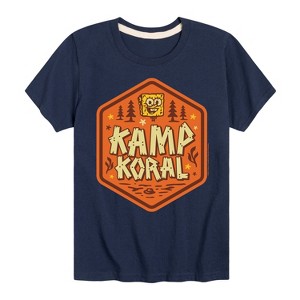 Boys' - SpongeBob SquarePants - Kamp Koral Kamp Koral Badge Short Sleeve Graphic T-Shirt - 1 of 4