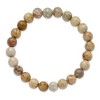 Black Bow Jewelry 8mm Neutral Color Agate Beaded Stretch Bracelet, 6.75 Inch - 2 of 4