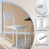 Dining Chairs Set of 4, Stackable Modern Kitchen Chairs, Plastic Dining Room Chair with Metal Legs - 4 of 4