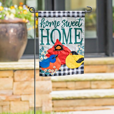 Evergreen Portly Birds Garden Applique Flag 12.5 x 18 Inches Indoor Outdoor Decor