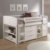 Donco Kids Louver Panel Modular Low Loft Bed in White Finish - Combo Set A - 2 of 4