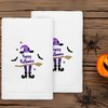 Linum Home Textiles HAT-BROOM-LEGS - Embroidered Luxury 100% Turkish Cotton Hand Towels (Set of 2) - 2 of 3