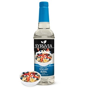 Syruvia Sugar Free Yogurt Bowl Syrup for Coffee 25.4 fl oz Premium Coffee Flavoring Syrup - 1 of 4
