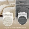 3 Pcs Luxury Feather-Soft Fluffy Comforter Set, All Season Double Diamond Pattern Microfiber Comforter Set, Medium-weight Premium Microfiber Reverse Bed Set for Bedroom with Pillow Cases, Queen / King Cozy & Soft Bedding Set for Year-Round - 3 of 4