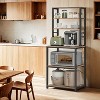 VASAGLE Coffee Bar, Bakers Rack for Kitchen with Storage, 6-Tier Kitchen Shelves with 6 Hooks, Microwave Stand, Industrial - 3 of 4