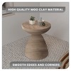 LeisureMod Dune Series Modern Round Side Table, Fiberstone Top with Pedestal Base – Accent Table for Living Rooms, Offices, and Lounges - 4 of 4