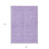 Lilac And Ivory Floral Washable Indoor Outdoor Area Rug - 3 of 4