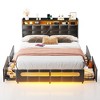 Besiost Bed Frame with Storage Headboard and Charging Station - 3 of 4