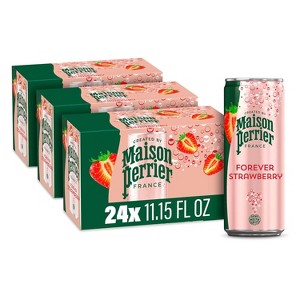 Maison Perrier Forever Strawberry Flavored Sparkling Water, 11.15 Fl Oz Cans, 8 Count (Pack of 3) - 1 of 3